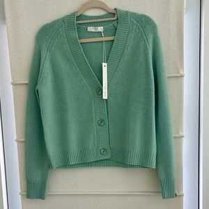 One Grey Day Aster Cashmere Cardigan